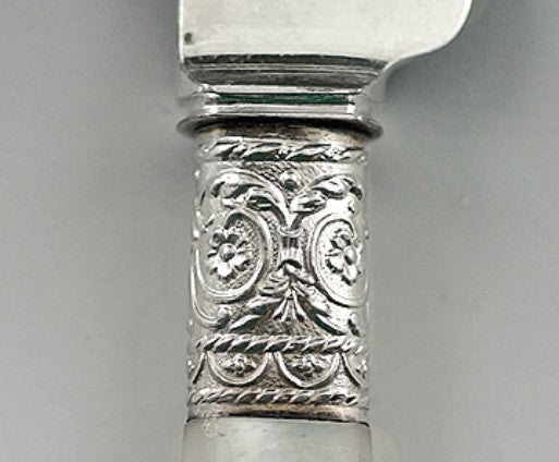 1880s 11 Silver and Mother-of-Pearl Knives