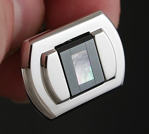 Sterling Silver Mother of Pearl Onyx Dolan Bullock Cufflinks