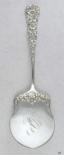 Antique Sterling Silver Dominick Haff Rococo Repoussé Waffle Server