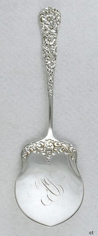 Antique Sterling Silver Dominick Haff Rococo Repoussé Waffle Server