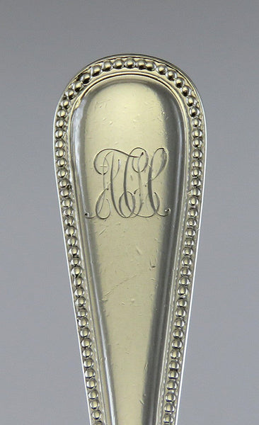 Antique Sterling Silver Frank Smith Bead 1917 Pastry Cake Pie Fish Server 9 1/2"