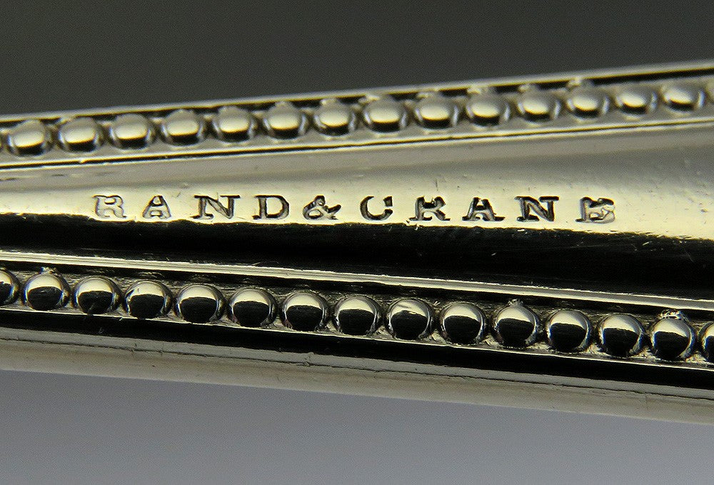 Antique Sterling Silver Frank Smith Bead 1917 Pastry Cake Pie Fish Server 9 1/2"