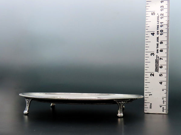 1785 Classical Georgian Sterling Silver Footed Tray 6 1/4 Inches Long