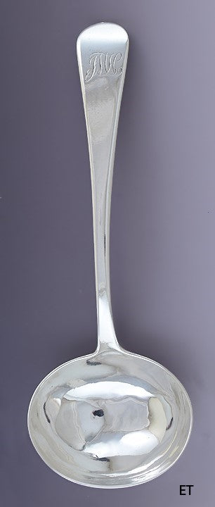 1818 Classic English Georgian Sterling Silver Gravy Sauce Ladle