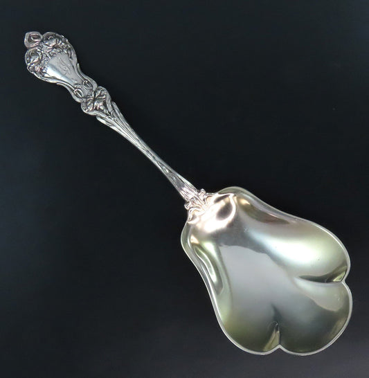 Alvin Majestic Art Nouveau Sterling Silver Serving Spoon 9 Inches