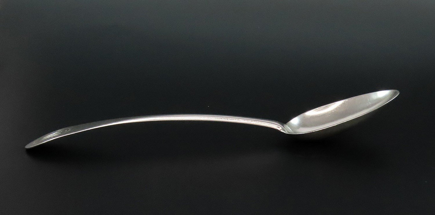 1793 Handsome Coin Silver Serving Spoon Daniel Dupuy 9 1/4 Inches