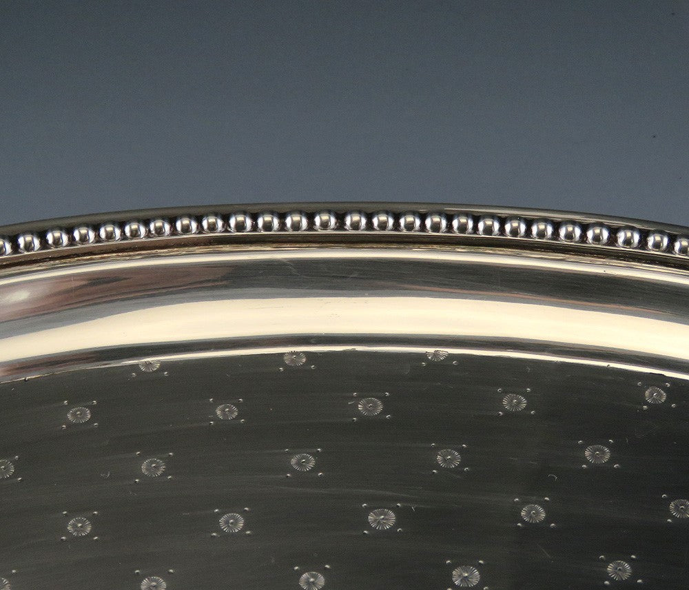 Antique American Sterling Silver JE Caldwell Footed Tray/Platter