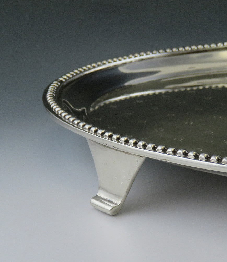 Antique American Sterling Silver JE Caldwell Footed Tray/Platter