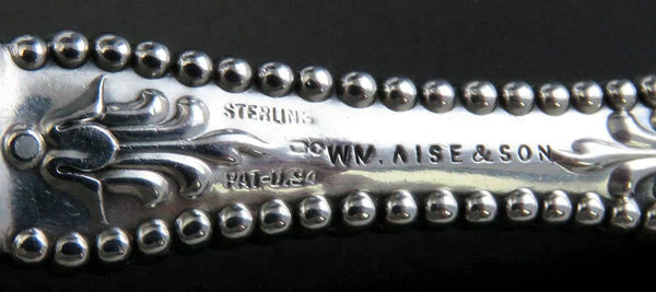 Antique Sterling Silver Dominick Haff Charles II 1894 Fish Pastry Slice Knife