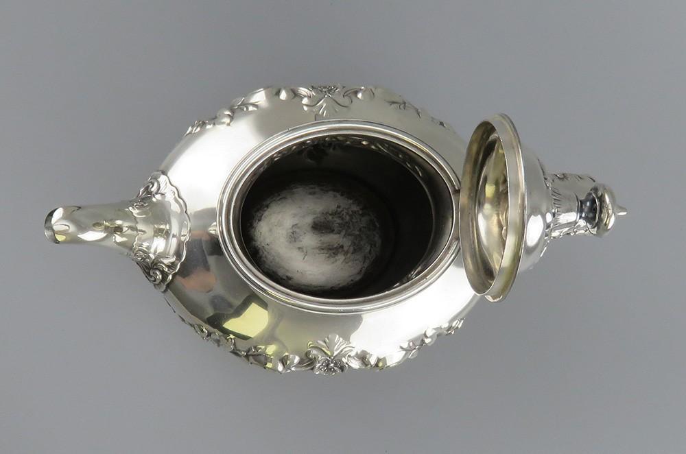 Rare Antique Gorham Sterling Silver Buttercup pat Floral Teapot