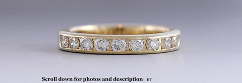 Elegant 1/2 Carat Diamond 14k Yellow Gold Anniversary Band / Ring Size 4.5