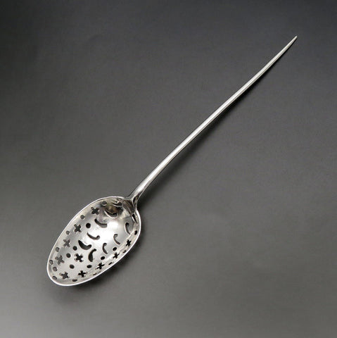 Nice Late 1700s/Early 1800s American? Rattail Mote Spoon Skimmer
