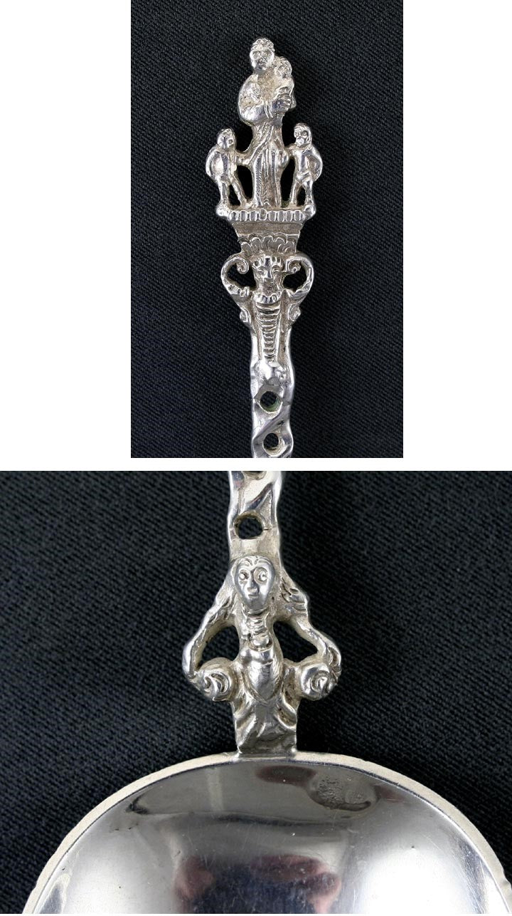 Vintage Dutch Silver Figural Apostle Style Souvenir Brussels Spoon
