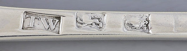 Antique 1770s English Georgian Sterling Silver Soup Table Serving Spoon