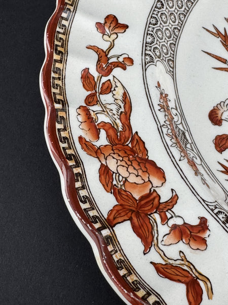 6 Large Old Copeland Spode India Tree dinner plates 10 1/4 inches