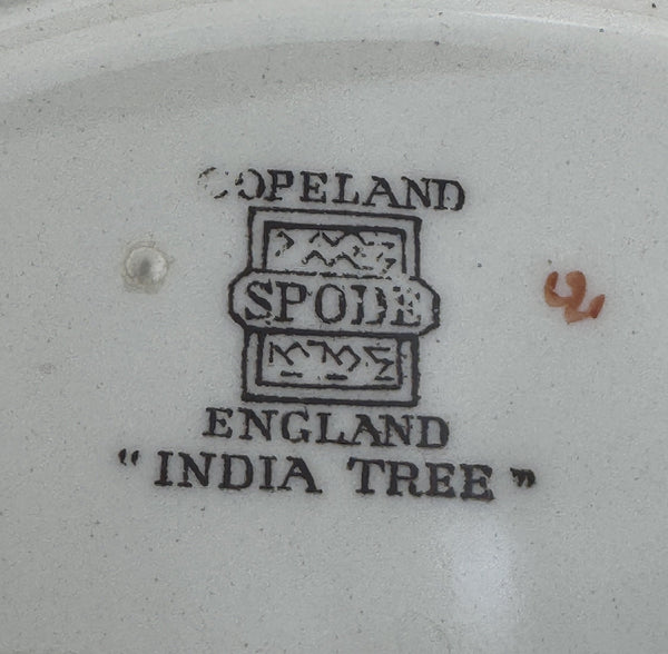 6 Large Old Copeland Spode India Tree dinner plates 10 1/4 inches
