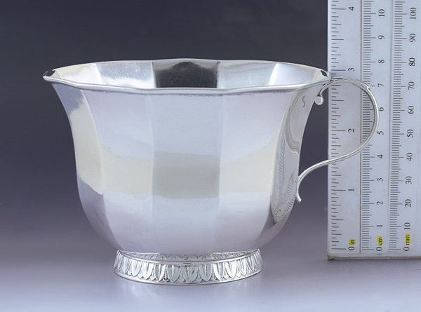 Antique c1841-1845 American Coin Silver Tea Cup Mug by Bard and Lamont