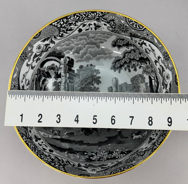 Lovely c1900 Copeland Spode Black Italian Centerpiece Fruit 9.5" Bowl