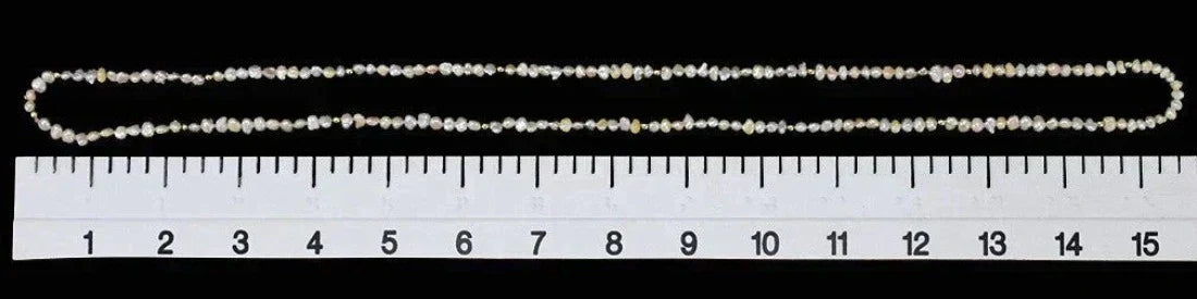 Amazing and Long Necklace of Freshwater Pearls and 14k Gold Beads 31"