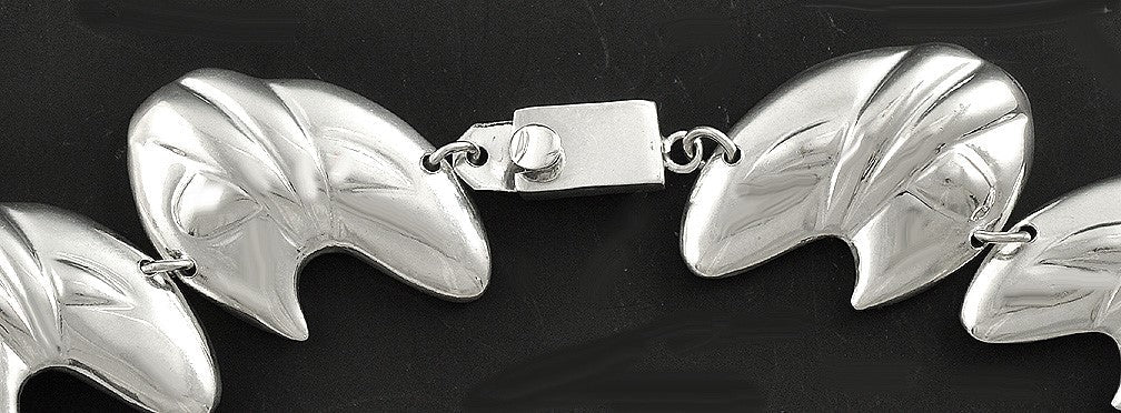 Wonderful Design Mexican Sterling Silver Link Style Necklace 20"