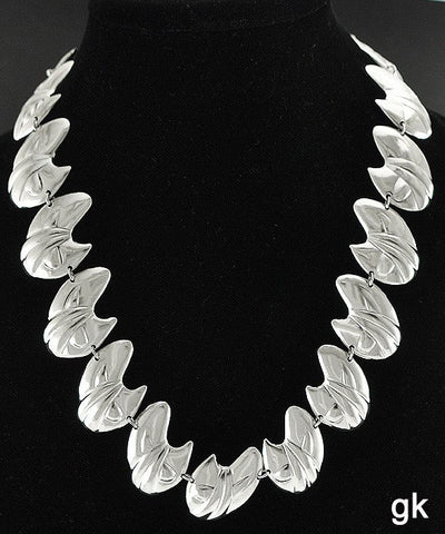 Wonderful Design Mexican Sterling Silver Link Style Necklace 20"