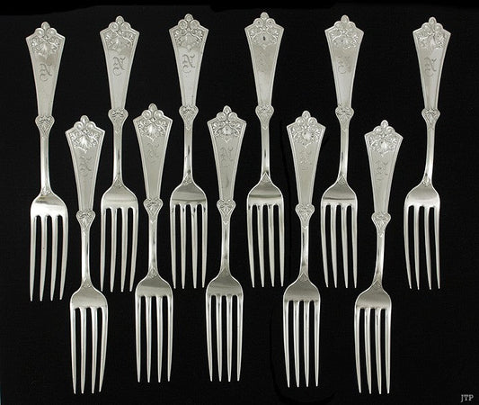 11 Knowles & Ladd Crete Sterling Silver Dinner Forks