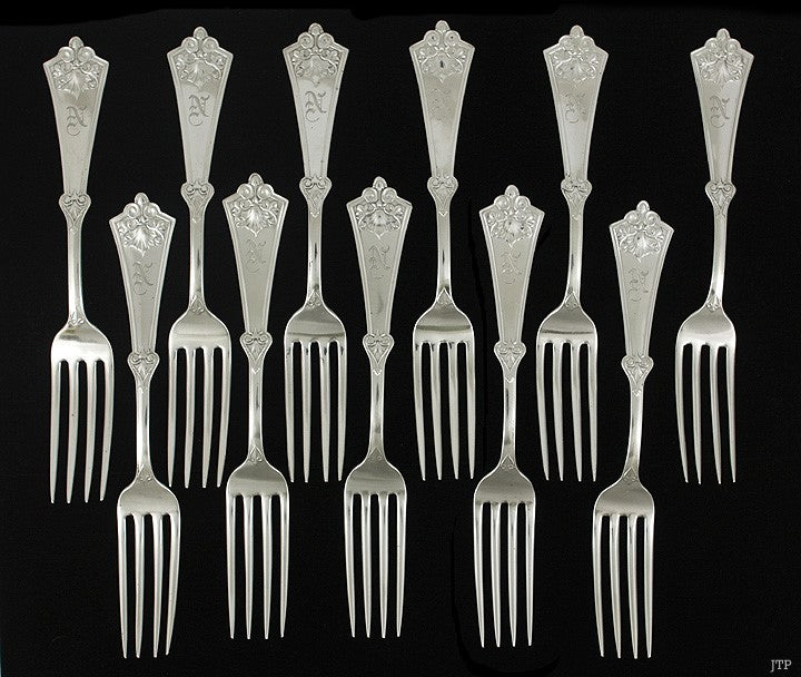 11 Knowles & Ladd Crete Sterling Silver Dinner Forks