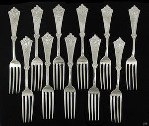 11 Knowles & Ladd Crete Sterling Silver Dinner Forks