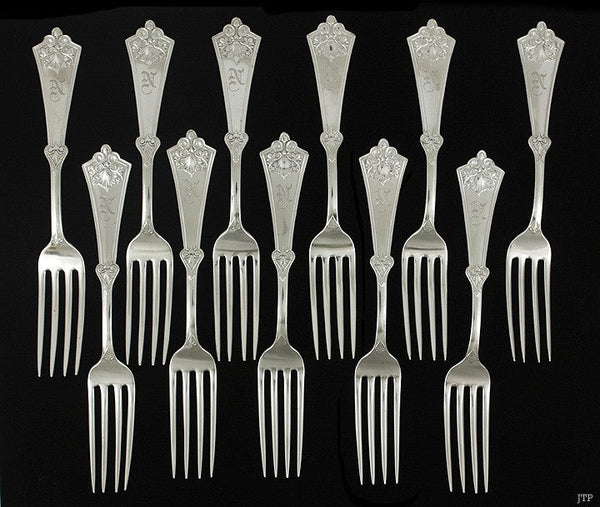 11 Knowles & Ladd Crete Sterling Silver Dinner Forks
