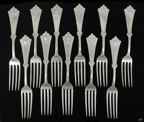 11 Knowles & Ladd Crete Sterling Silver Dinner Forks