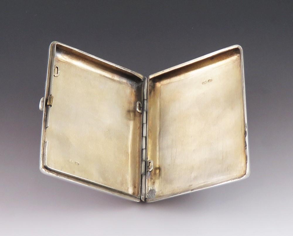 Antique 19th Century Russian Silver Niello Enamel Troika Carriage Cigarette Case