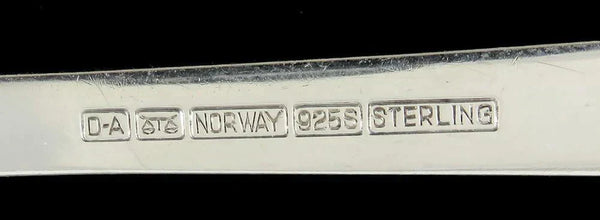 Fine Sterling Silver David Andersen Norway Rahus M/Vifte Serving Spoon 8 3/4"