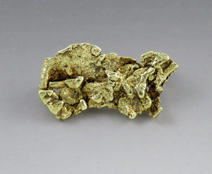 Antique c1890 Natural 22k - 24k Pure Gold Rush Nugget Pin/Brooch 5.9 grams