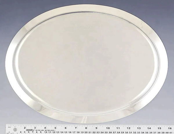 Antique c1920 Tiffany & Co Sterling Silver Oval Platter/Tray 12" X 16"