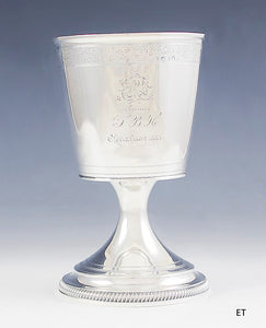 1805 Antique Fine English Georgian Sterling Silver Goblet Cup 6"