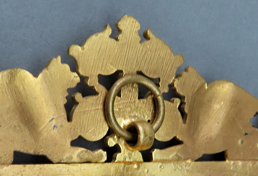 Exquisite Late 1800s French Brass Ormolu Miniature Portrait Griffon Frame