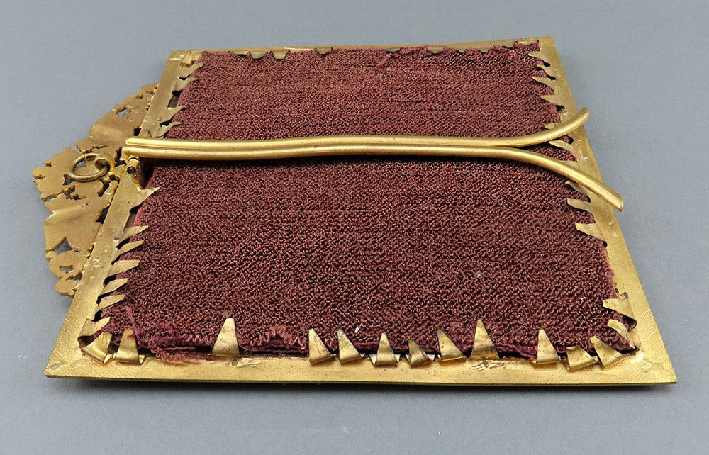 Exquisite Late 1800s French Brass Ormolu Miniature Portrait Griffon Frame