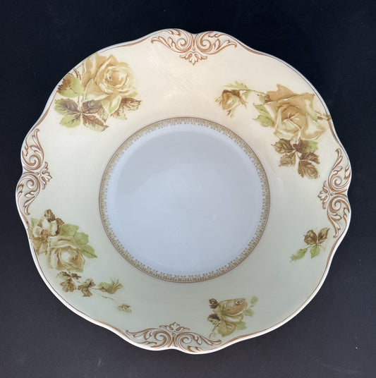 Antique Hermann Ohme Silesia Old Ivory Porcelain 84 Round Serving Bowl