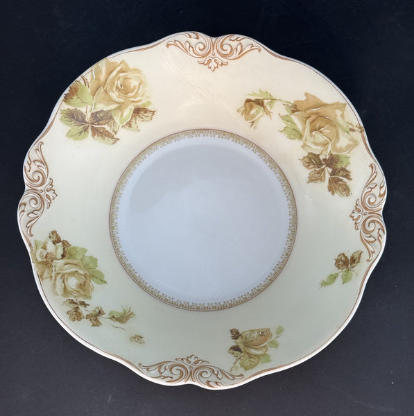 Antique Hermann Ohme Silesia Old Ivory Porcelain 84 Round Serving Bowl
