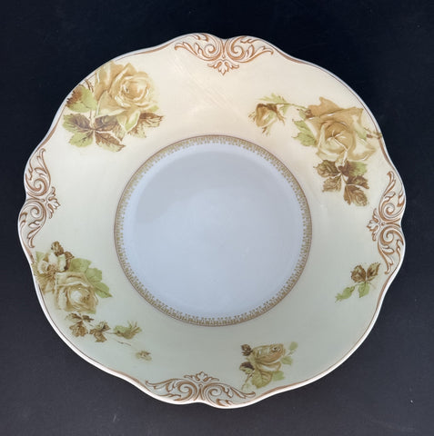 Antique Hermann Ohme Silesia Old Ivory Porcelain 84 Round Serving Bowl