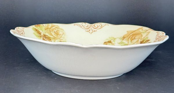 Antique Hermann Ohme Silesia Old Ivory Porcelain 84 Round Serving Bowl