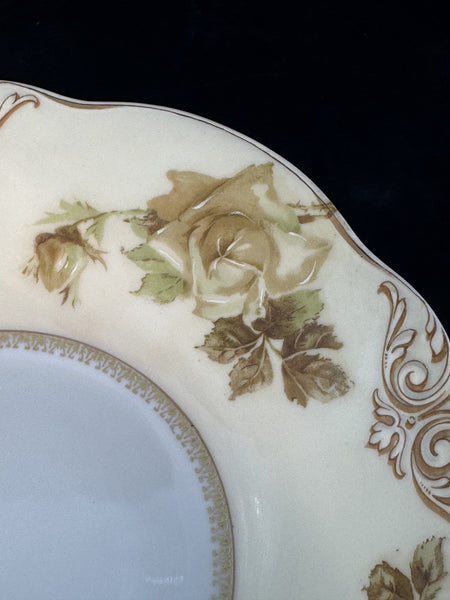 Antique Hermann Ohme Silesia Old Ivory Porcelain 84 Round Serving Bowl