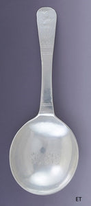 Antique 1801 Interesting Norwegian Silver Spoon w Floral Design 6"