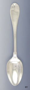 Antique 1809 Large Swedish Silver Serving Platter Stuffing Spoon 11.25"