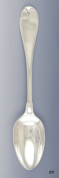 Antique 1809 Large Swedish Silver Serving Platter Stuffing Spoon 11.25"