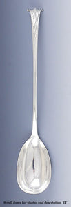 Antique 1805 English Georgian Sterling Silver Onslow Scroll Serving Spoon