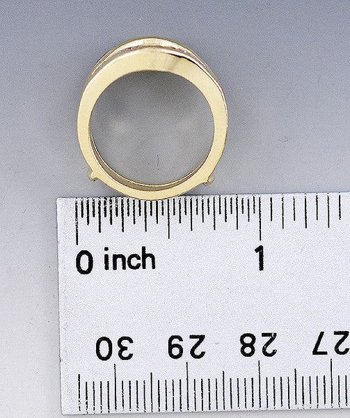 Nice 18k Yellow Gold & ~1/2 Carat Diamond Guard Ring