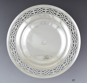 Reticulated Antique c1925 Tiffany & Co Sterling Silver Centerpiece Bowl 10 1/4"