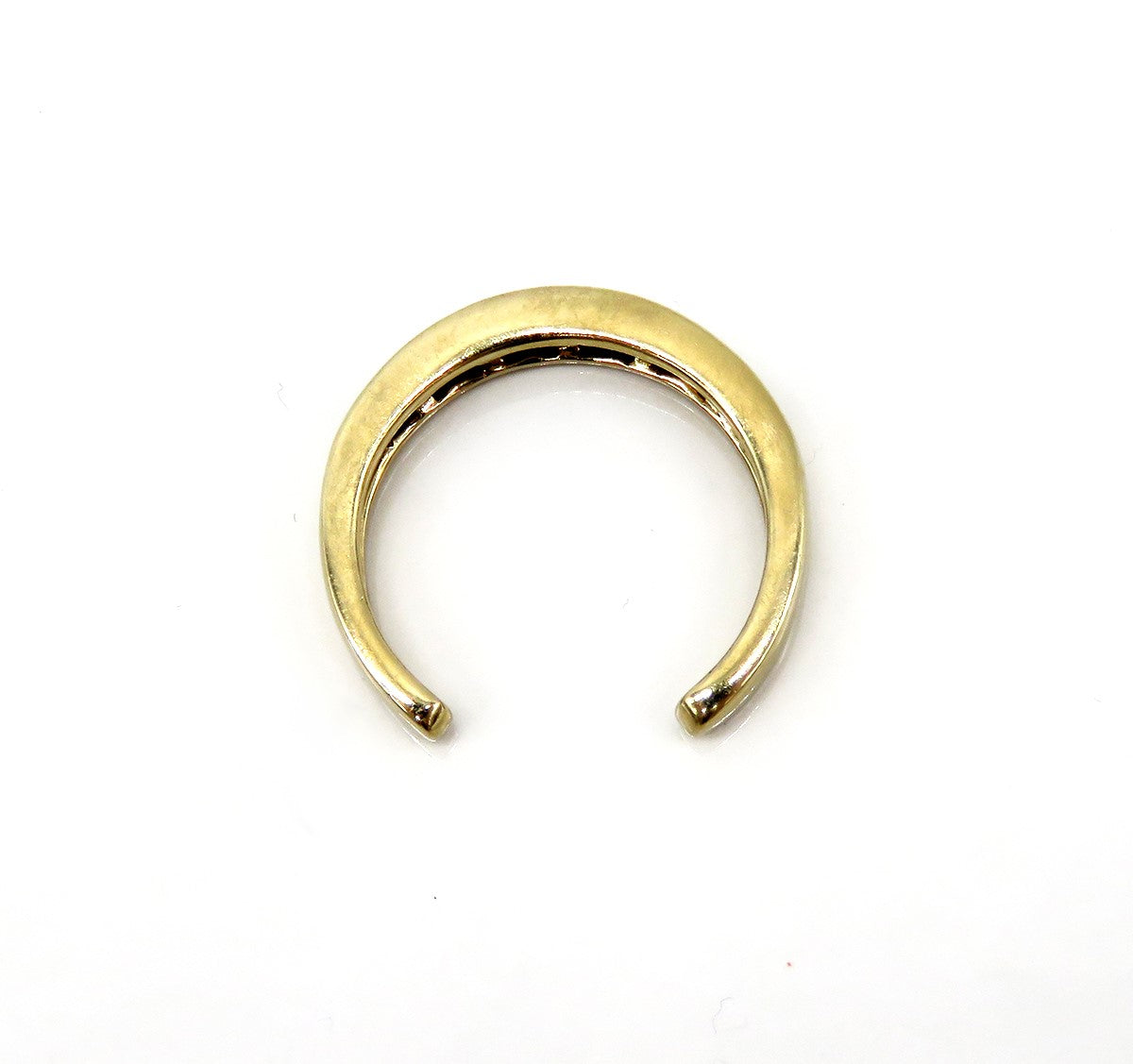 14k Yellow Gold Channel Set ~.40ct Sapphire Anniversary Band Open Back Ring