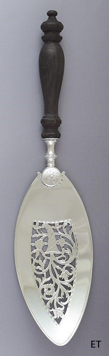 Antique 1785 Beautiful English Georgian Sterling Silver Fish Slice Server 11"